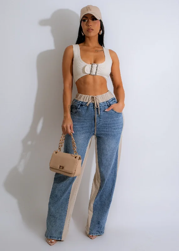 Timeless Women's Clothes She's Cool Denim Pant Nude