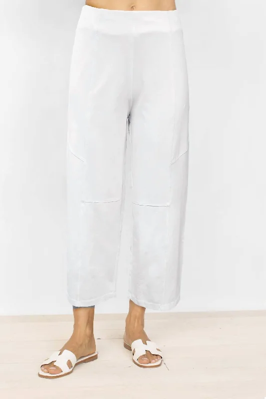 Formal Clothing For Women Stonewashed Flood Pant In White