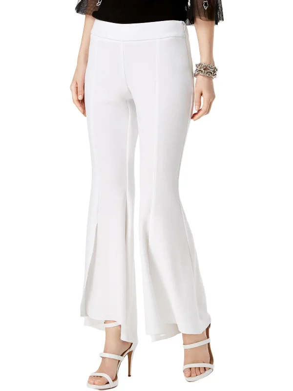 Women's Holiday Attire Womens Flare High-Low Pants