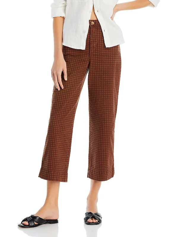 Women's High-Fashion Clothes Womens High Rise Cropped Wide Leg Pants