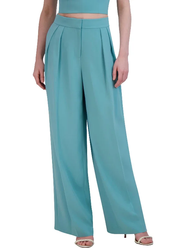 Women's Sports Apparel Womens Office Pleated Wide Leg Pants